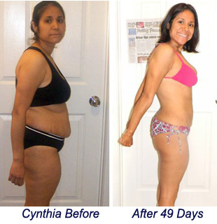 Cynthia before and after