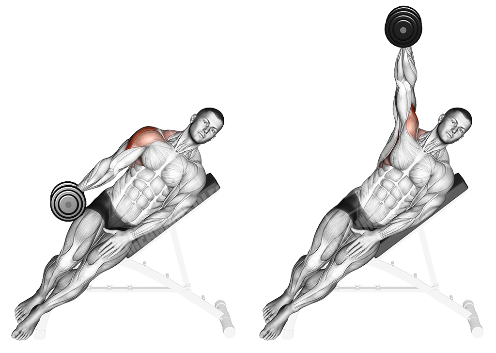 dumbbel one arm lying lateral raise