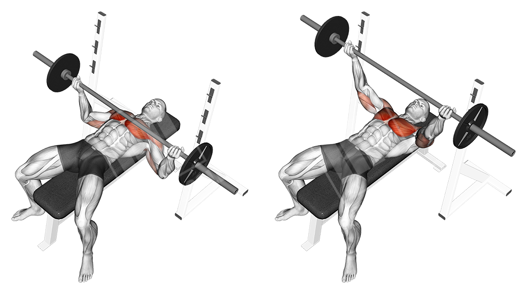 Barbell wide reverse grip bench press